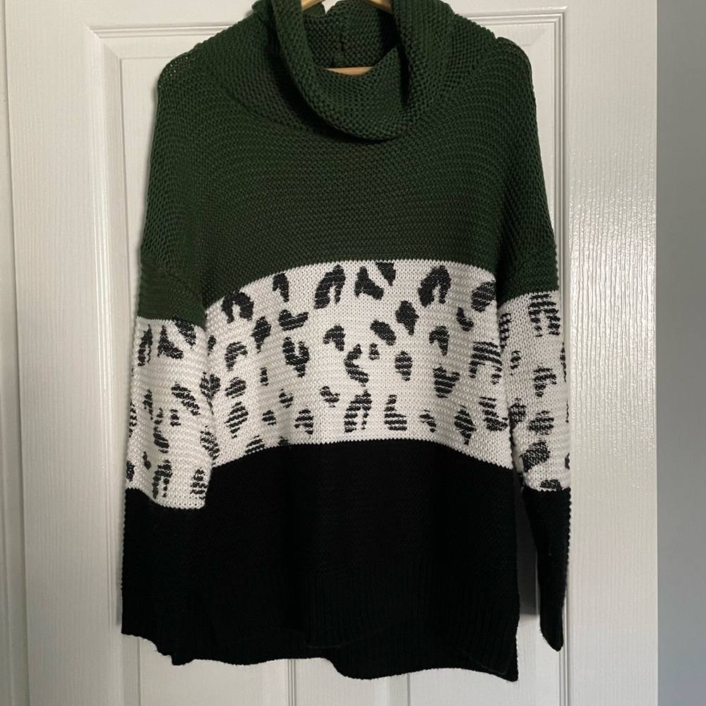 Cowl neck sweater size large